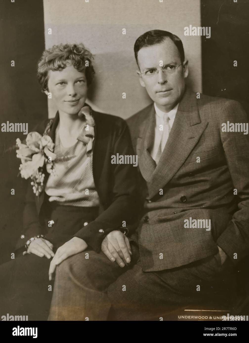 Amelia Earhart (with George Palmer Putnam) June 22, 1932 Stock Photo