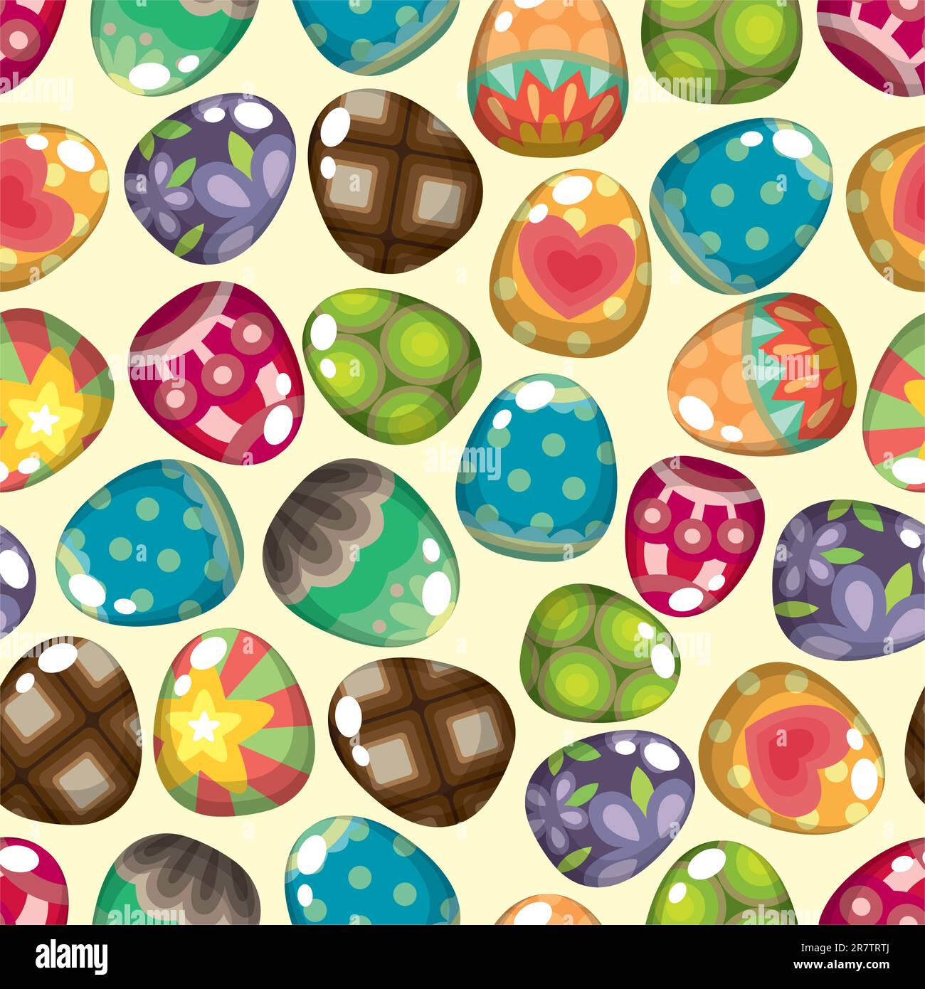 seamless Easter egg pattern Stock Vector