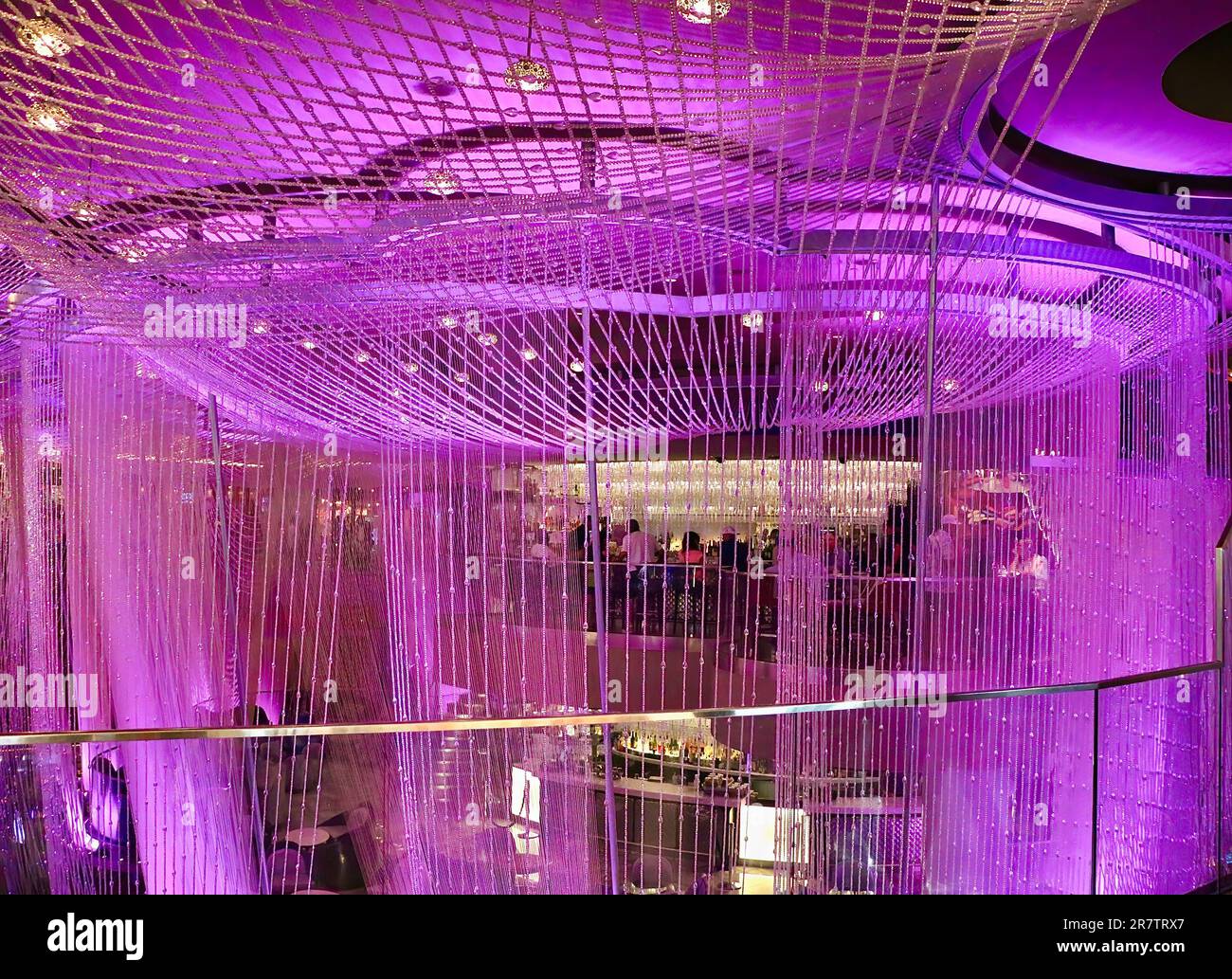 The Chandelier bar at the luxury resort hotel and casino The