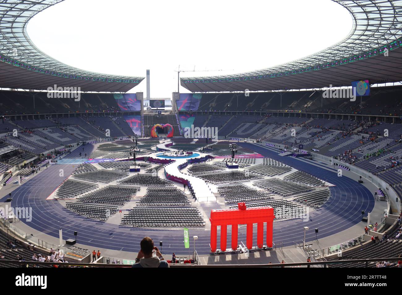 Berlin, Germany, 17, June, 2023. View of Olympiastadion during the Opening Ceremony of Special Olympics World Games Berlin 2023.. Credit: Fabideciria. Credit: Fabideciria/Alamy Live News Stock Photo