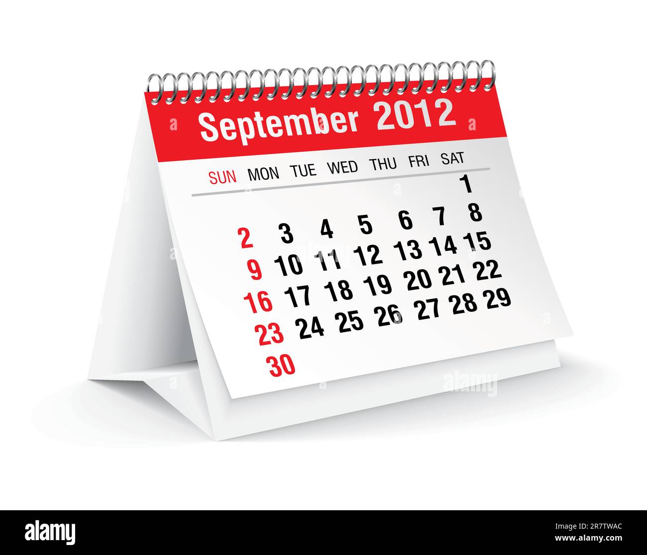 2012 desk calendar - vector illustration Stock Vector Image & Art - Alamy