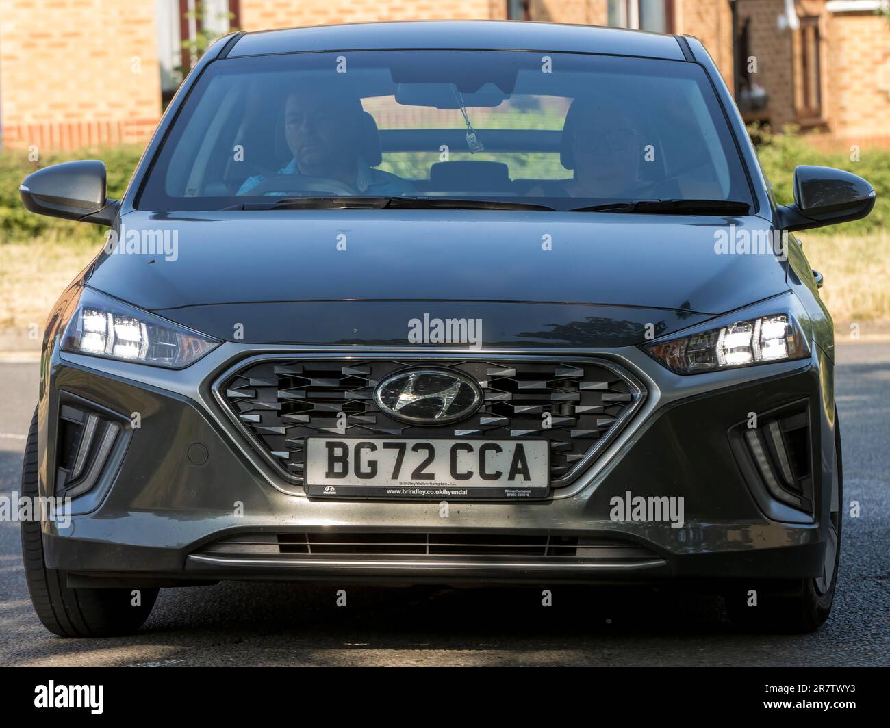 Milton Keynes,UK - June 16th 2023: Front view of a 2022 grey Hyundai ...