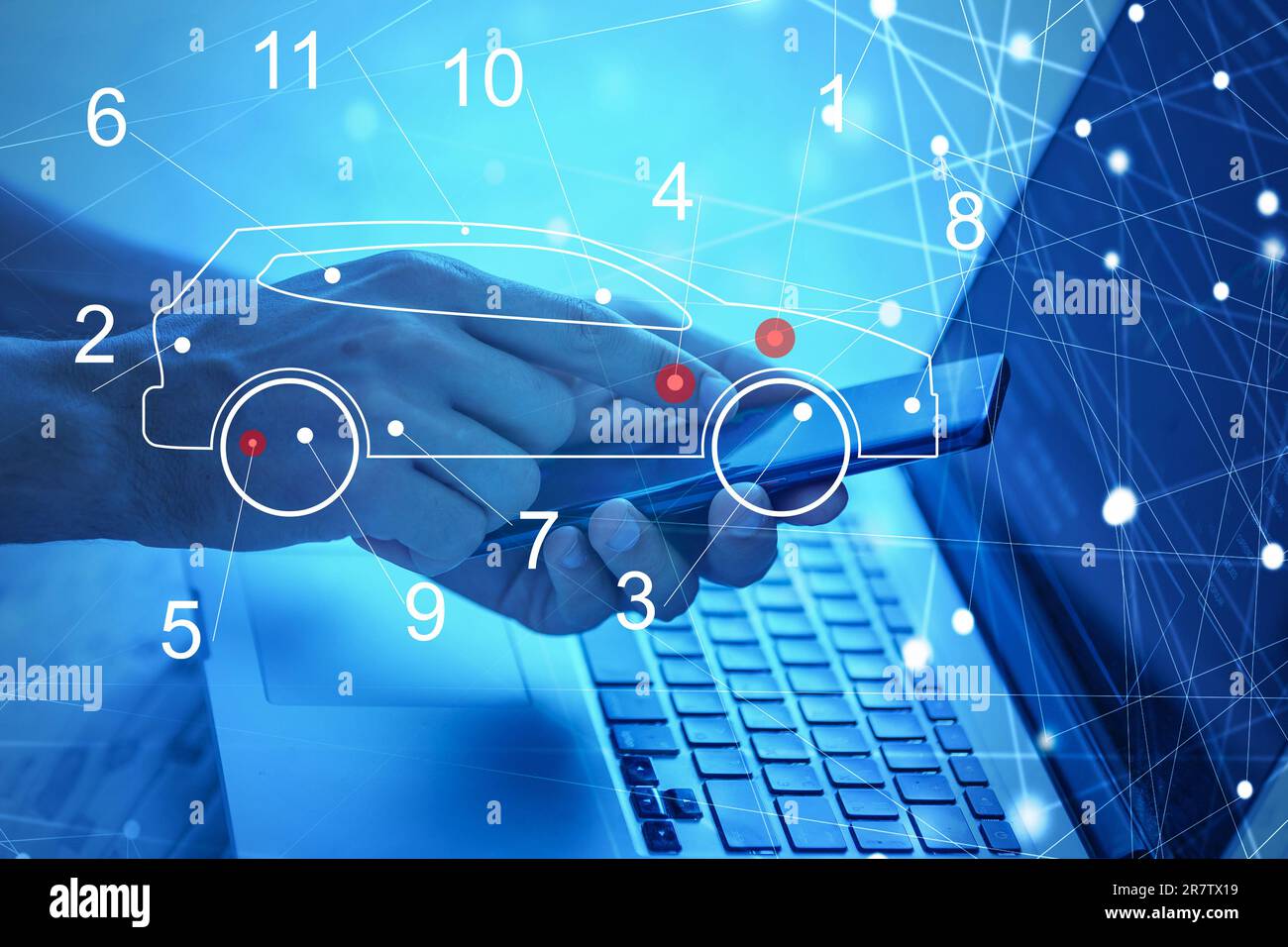 Choosing an electric vehicle. electric car choice. pointing at symbol