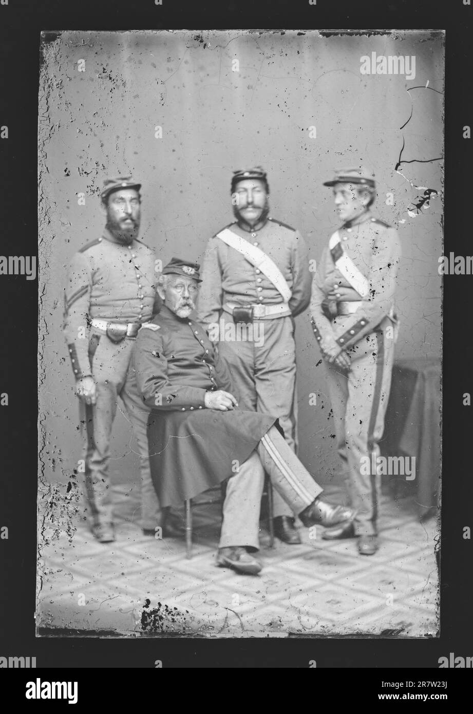 Members of the N.Y. 7th Regiment c. 1860-1870 Stock Photo