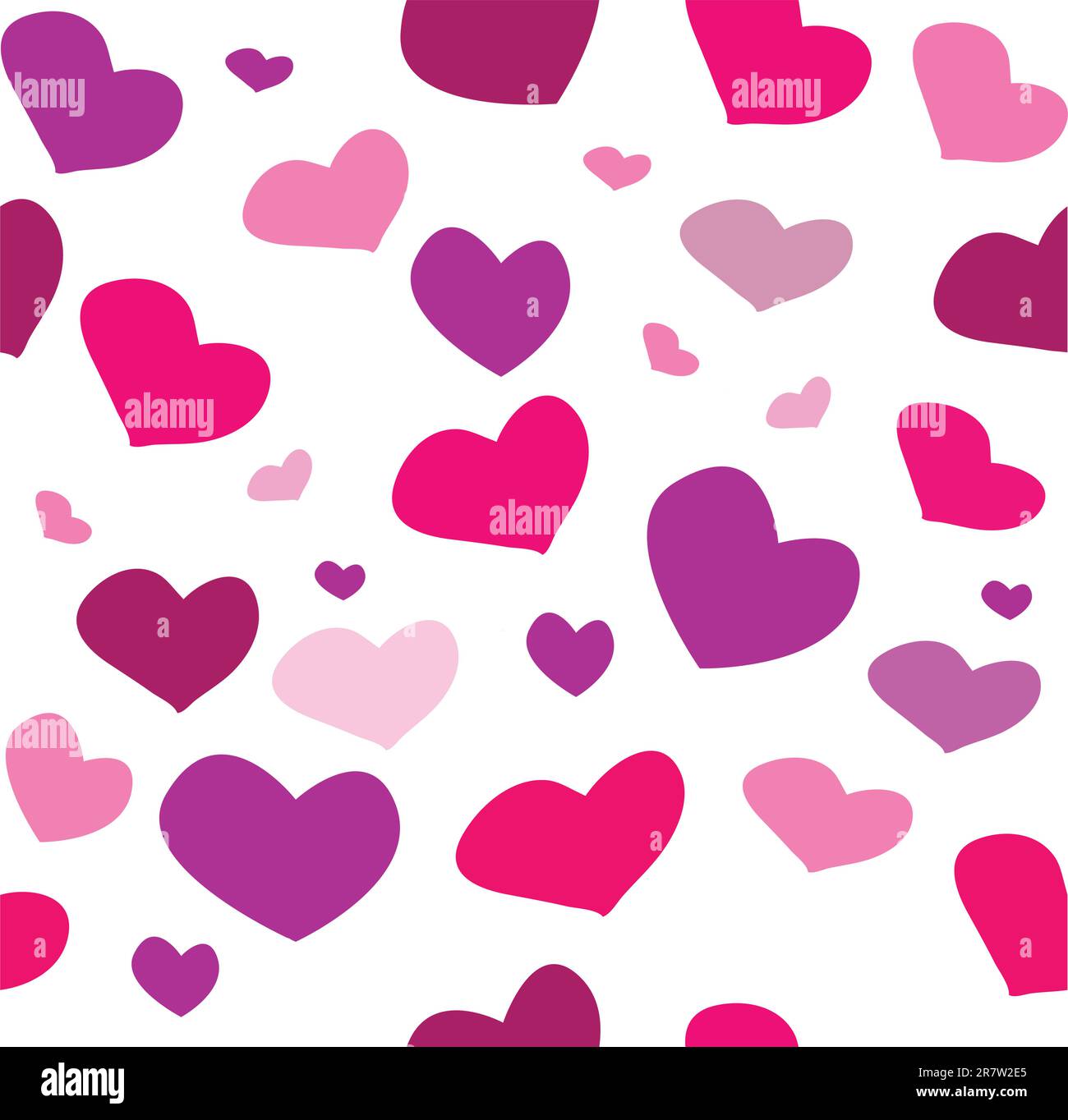 Seamless pattern with colored hearts. Vector illustration Stock Vector