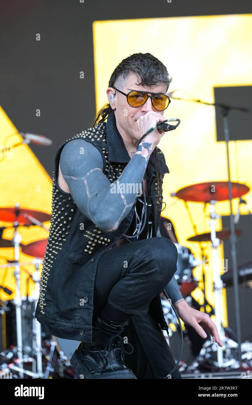 AFI Lead Singer Davey Havok Performs During Day 2 Of The 2023 Bonnaroo 