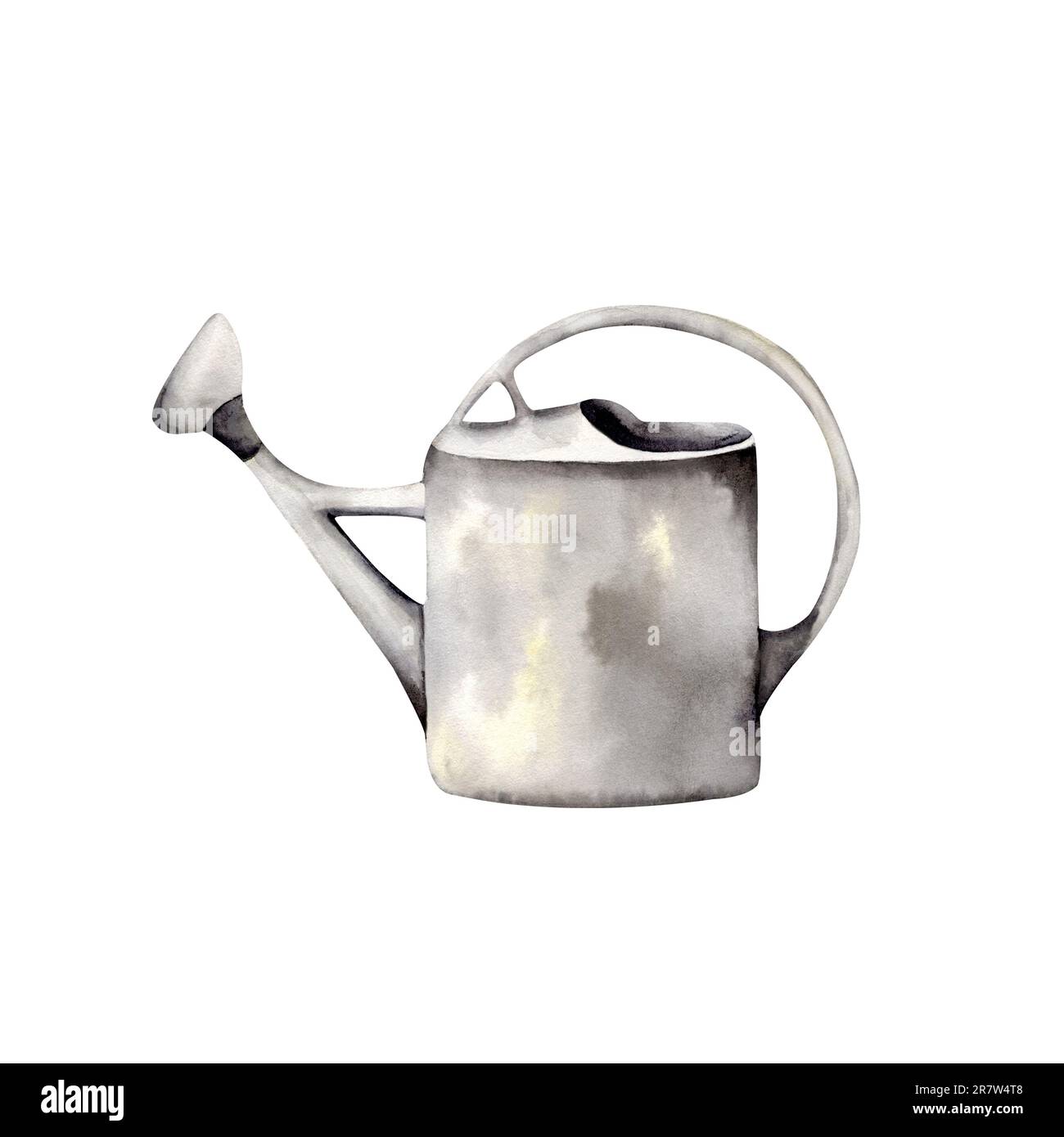 watercolor watering can Stock Photo Alamy