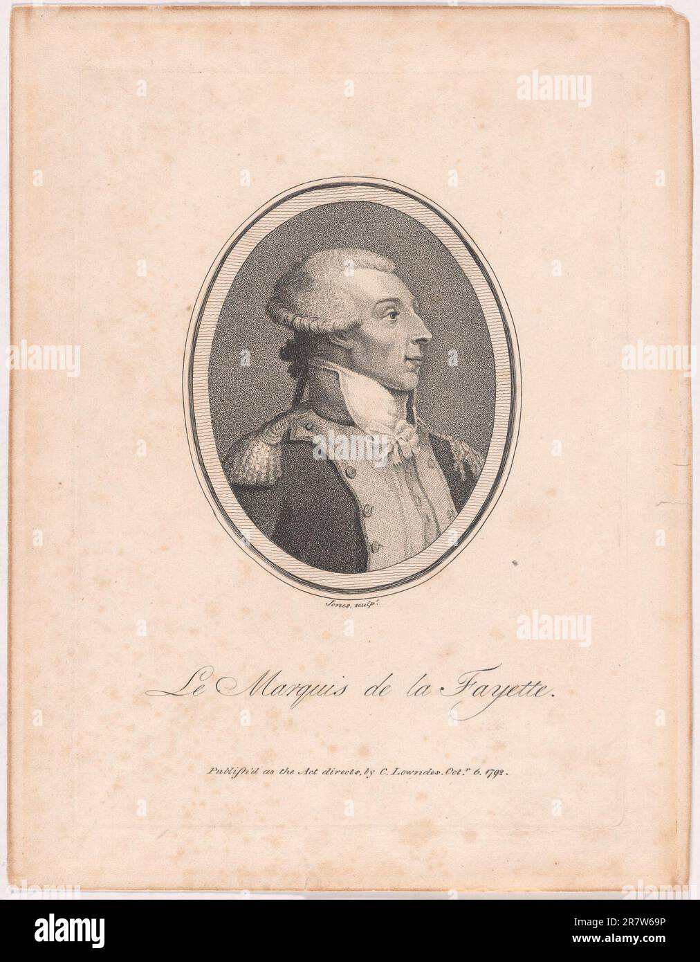 Marquis de Lafayette 1792 Stock Photo Alamy