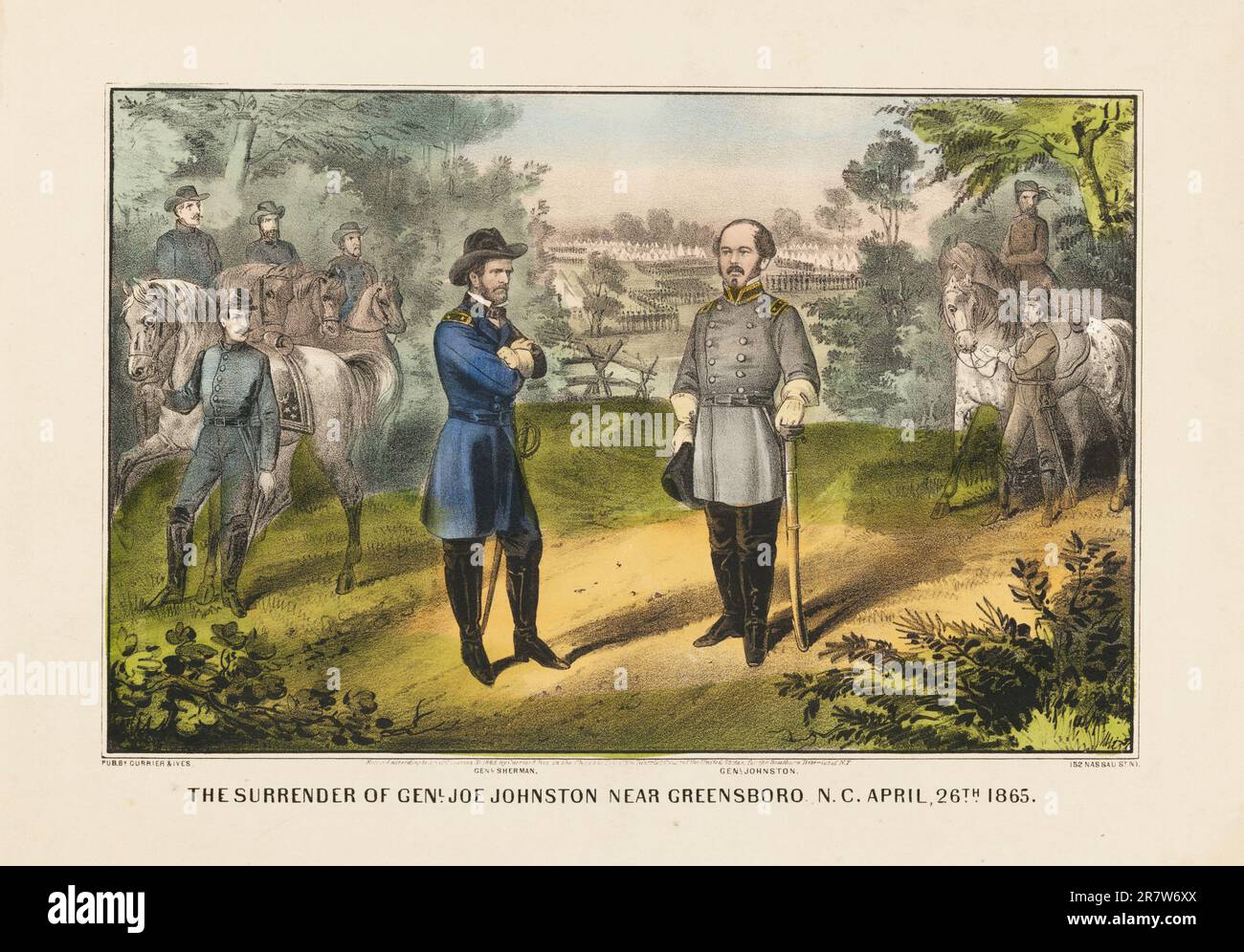 Surrender of General Joe Johnston 1865 Stock Photo