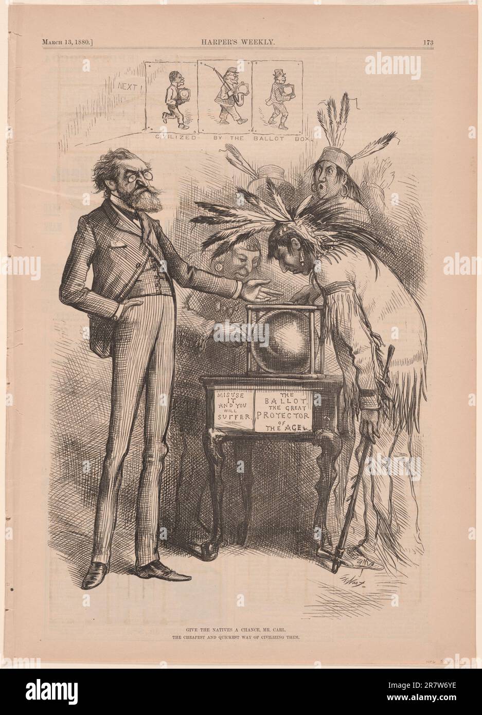 Give the Natives a Chance, Carl March 13, 1880 Stock Photo
