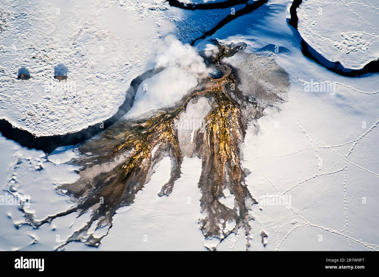 Aerial photos, aerial images of Yellowstone National Park Stock Photo