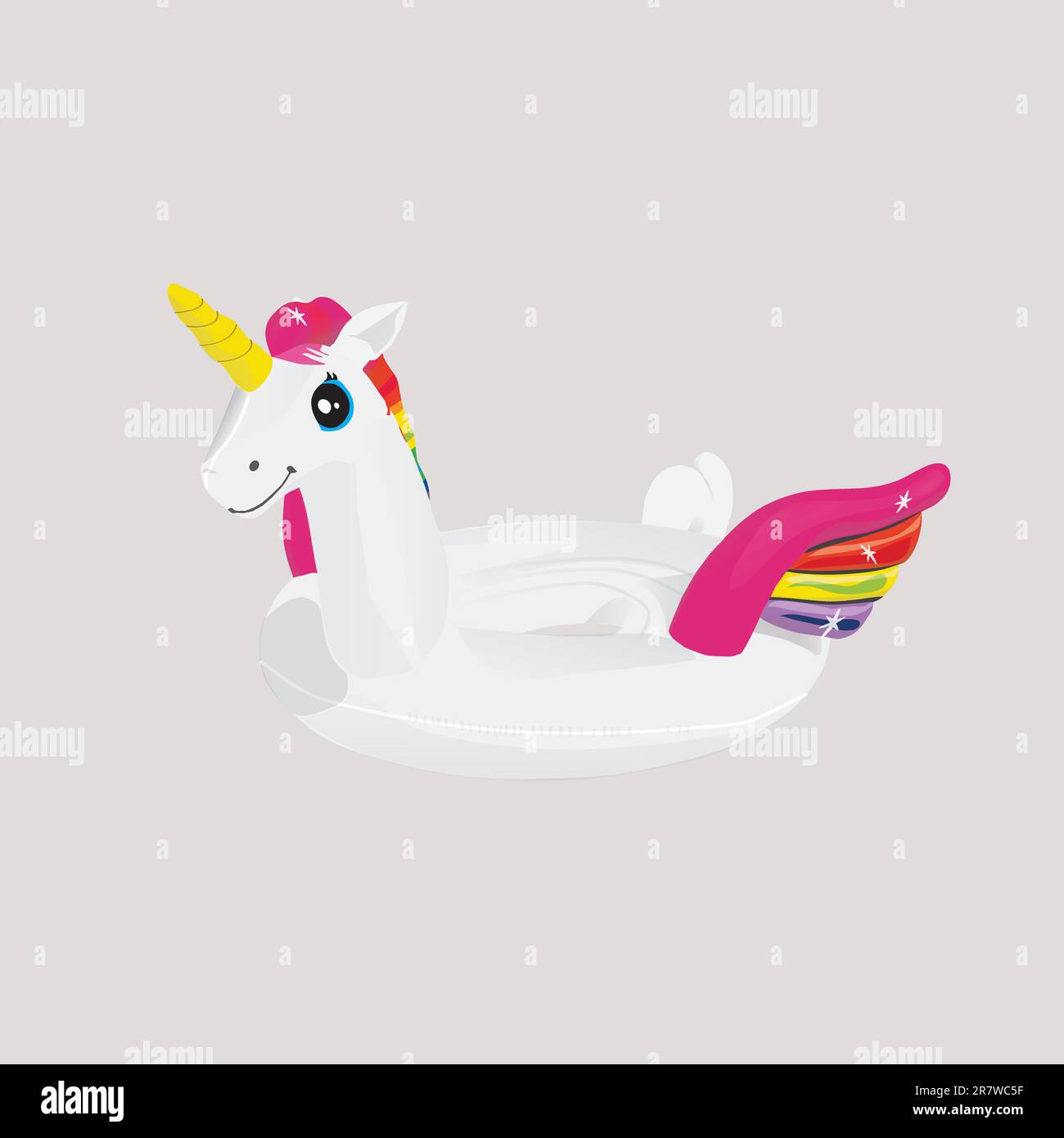 Inflatable Unicorn Stock Vector