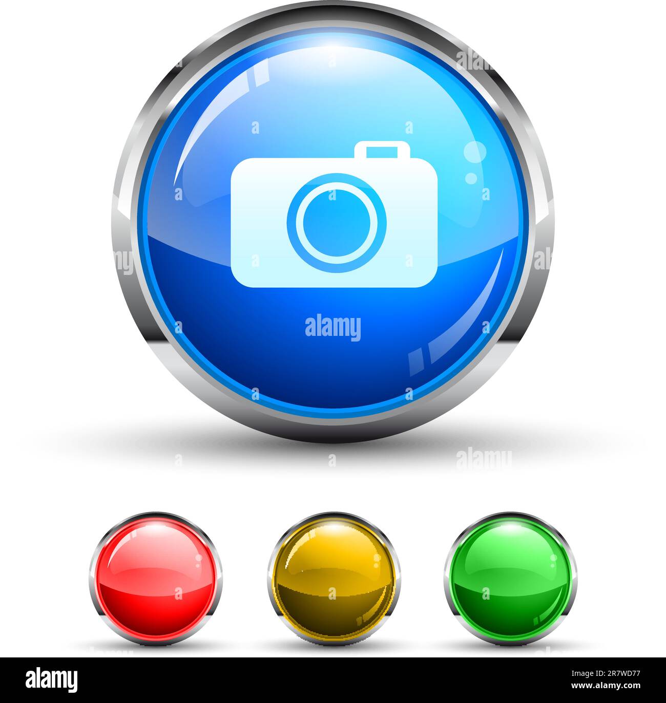 Camera Cristal Glossy Button with light reflection and Cromed ring. 4