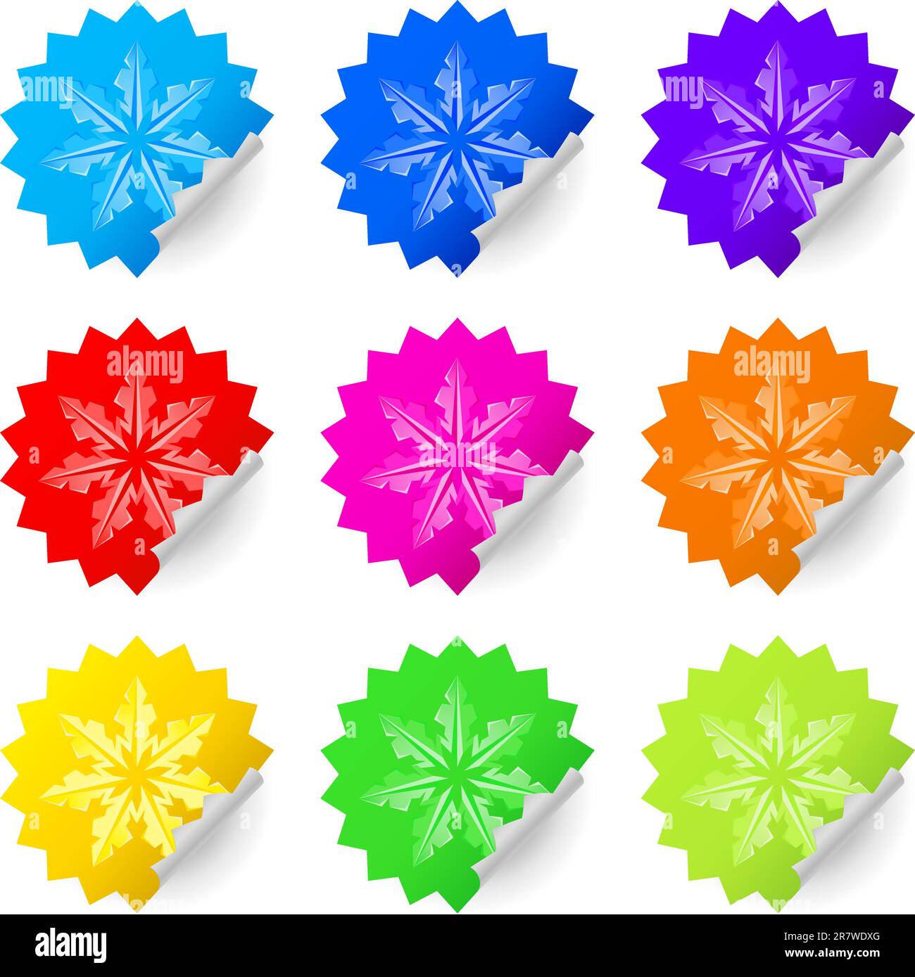 Christmas labels. Illustration on white background for design Stock