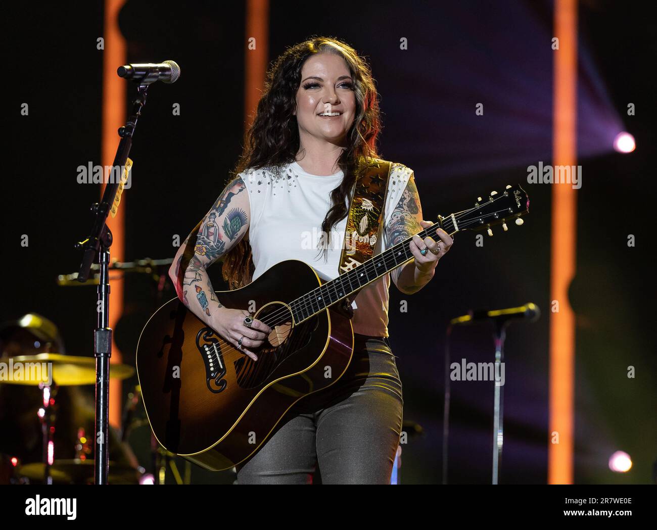 Ashley McBride performs during day 4 of the CMA Fest at Nissan Stadium