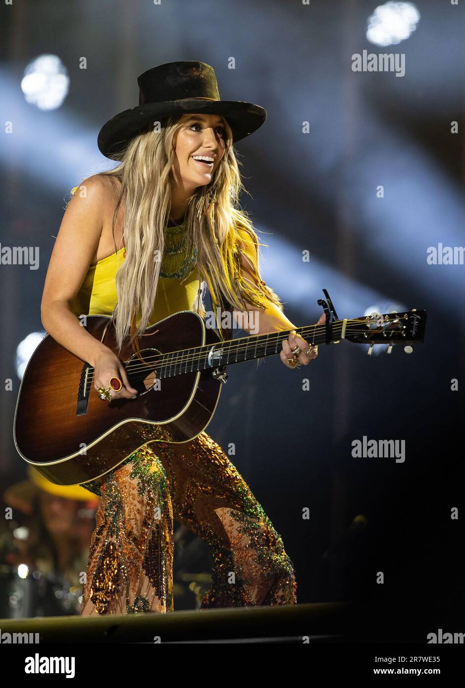 Lainey Wilson performs during day 2 of the CMA Fest at Nissan Stadium