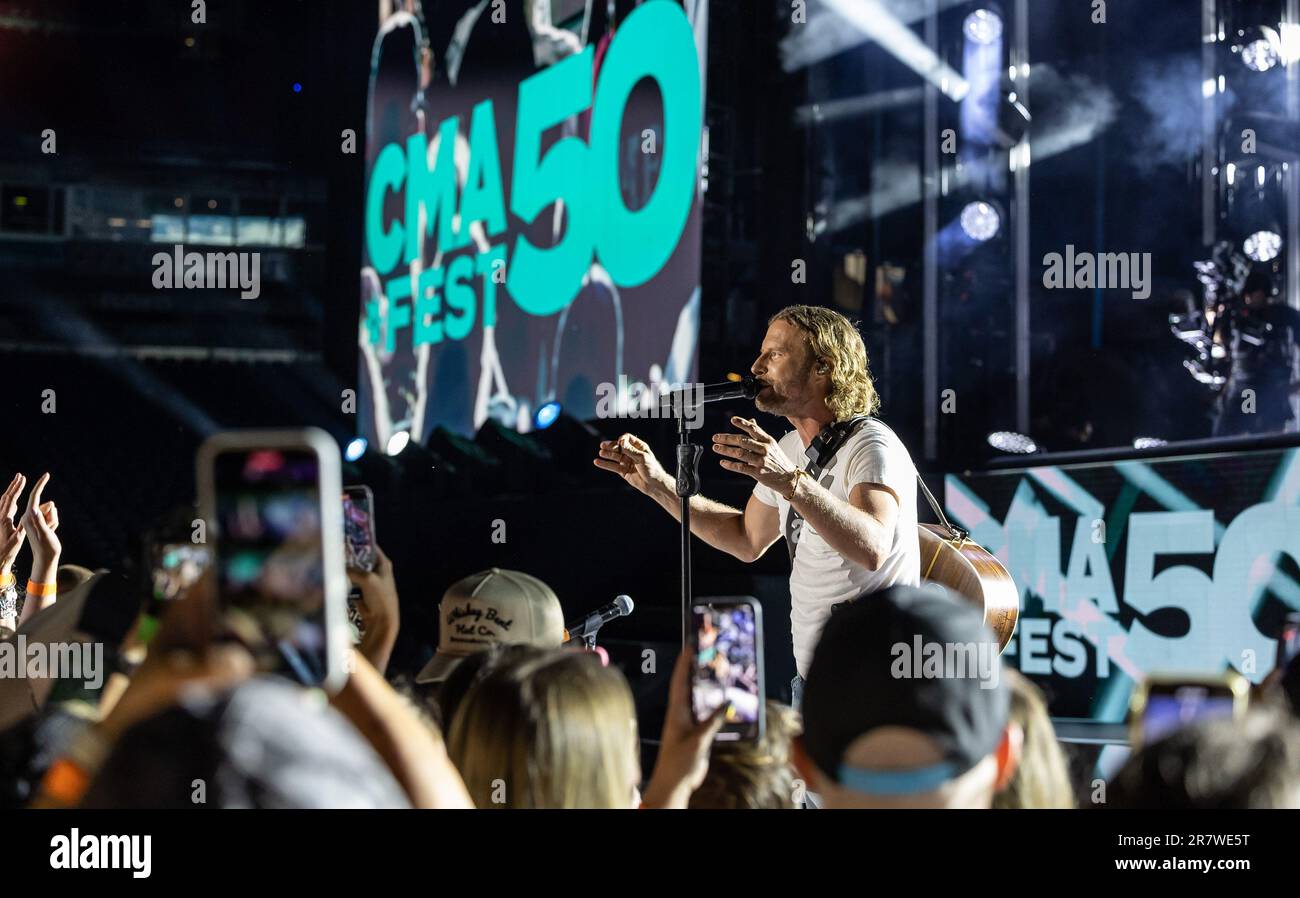 Dierks Bentley performs during day 4 of the CMA Fest at Nissan Stadium