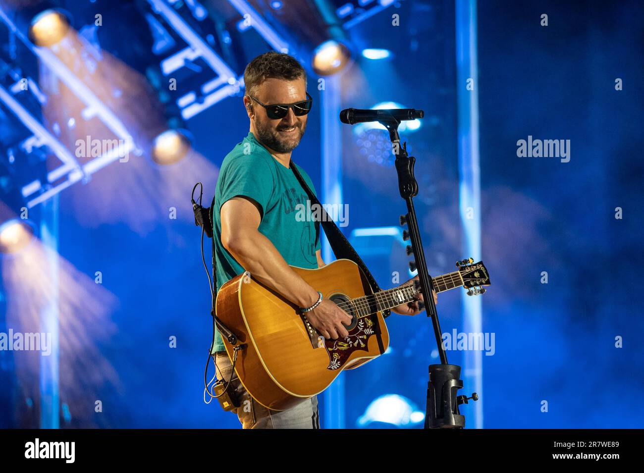 Eric Church performs during day 3 of the CMA Fest at Nissan Stadium on