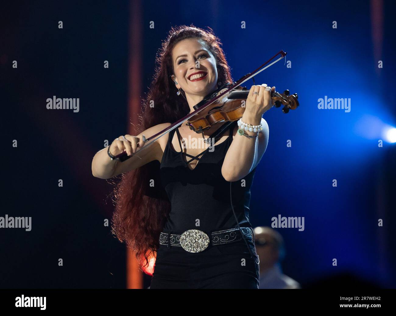 Megan Mullins Owen performs with Alabama during day 4 of the CMA Fest
