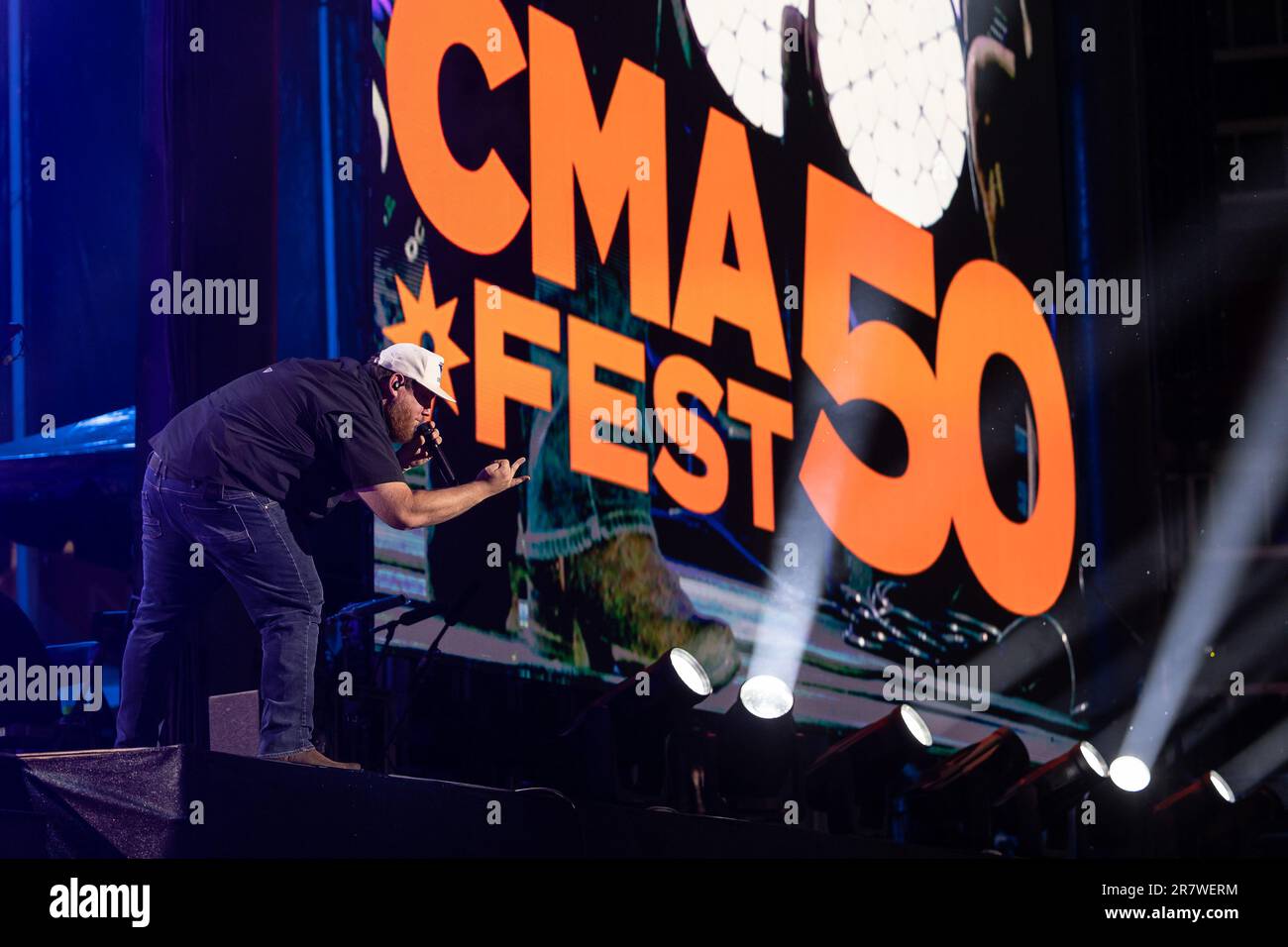 Cma Thursday Luke Combs performs during day 1 of the CMA Fest at Nissan Stadium on ...