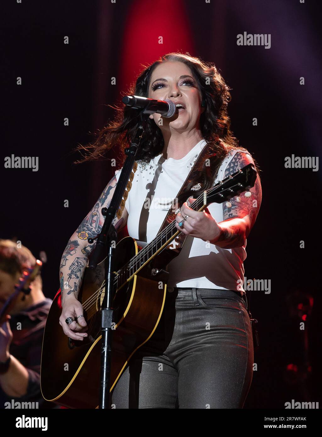 Ashley McBride performs during day 4 of the CMA Fest at Nissan Stadium
