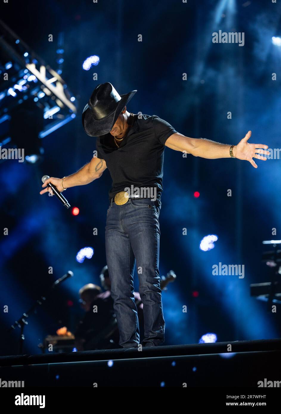 Tim McGraw performs during day 4 of the CMA Fest at Nissan Stadium on