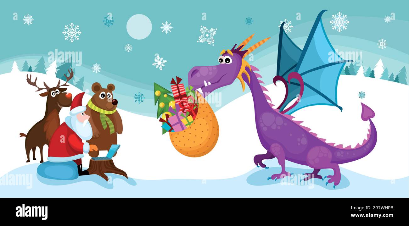 vector illustration of a christmas card Stock Vector Image & Art - Alamy