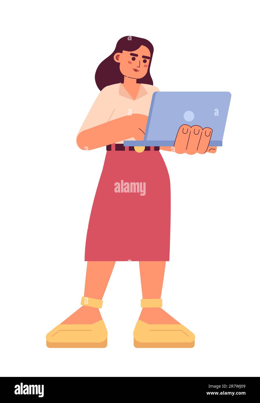 https://c8.alamy.com/comp/2R7WJ09/business-woman-holding-laptop-semi-flat-colorful-vector-character-2R7WJ09.jpg