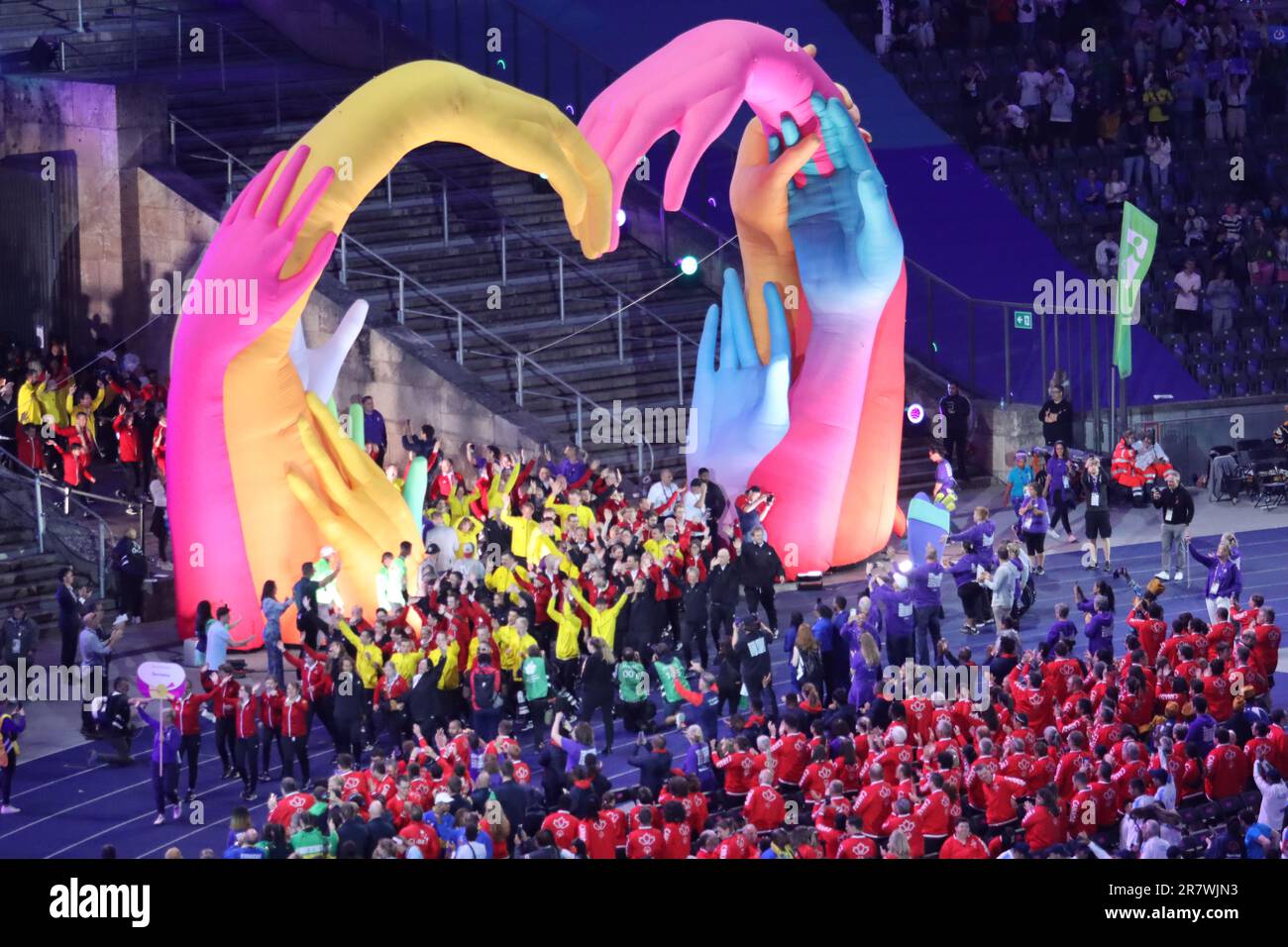 Berlin deutschland 17 june 2023 olympics athletes entry during the