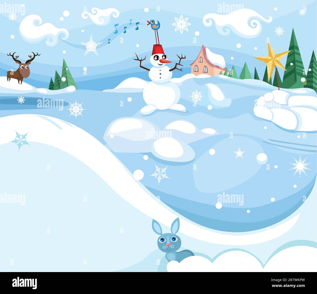 vector illustration of a christmas card Stock Vector Image & Art - Alamy