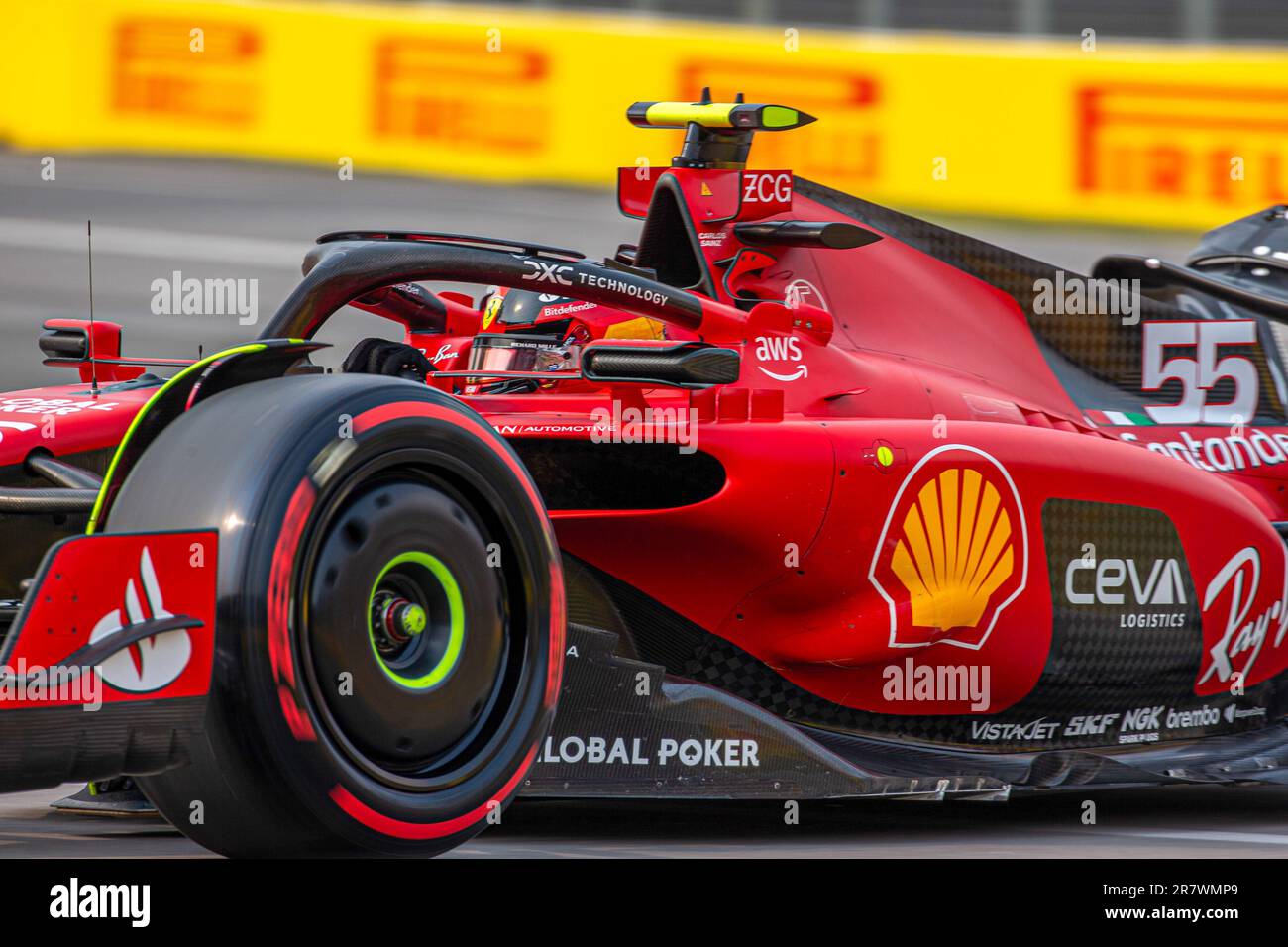 Carlos Sainz (SPA) Ferrari F1-23.during Free Practice 3 on Saturday of FORMULA 1 PIRELLI