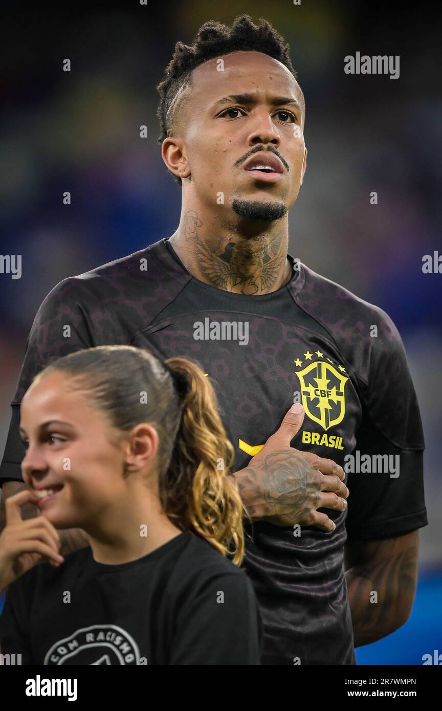 Barcelona, Spain. 17th June, 2023. Eder Militao (Brazil) during a International Frendly match between Brazil and Guinea at Stage Front Stadium, in Barcelona, Spain on June 17, 2023. (Photo/Felipe Mondino) Credit: Independent Photo Agency/Alamy Live News Stock Photo