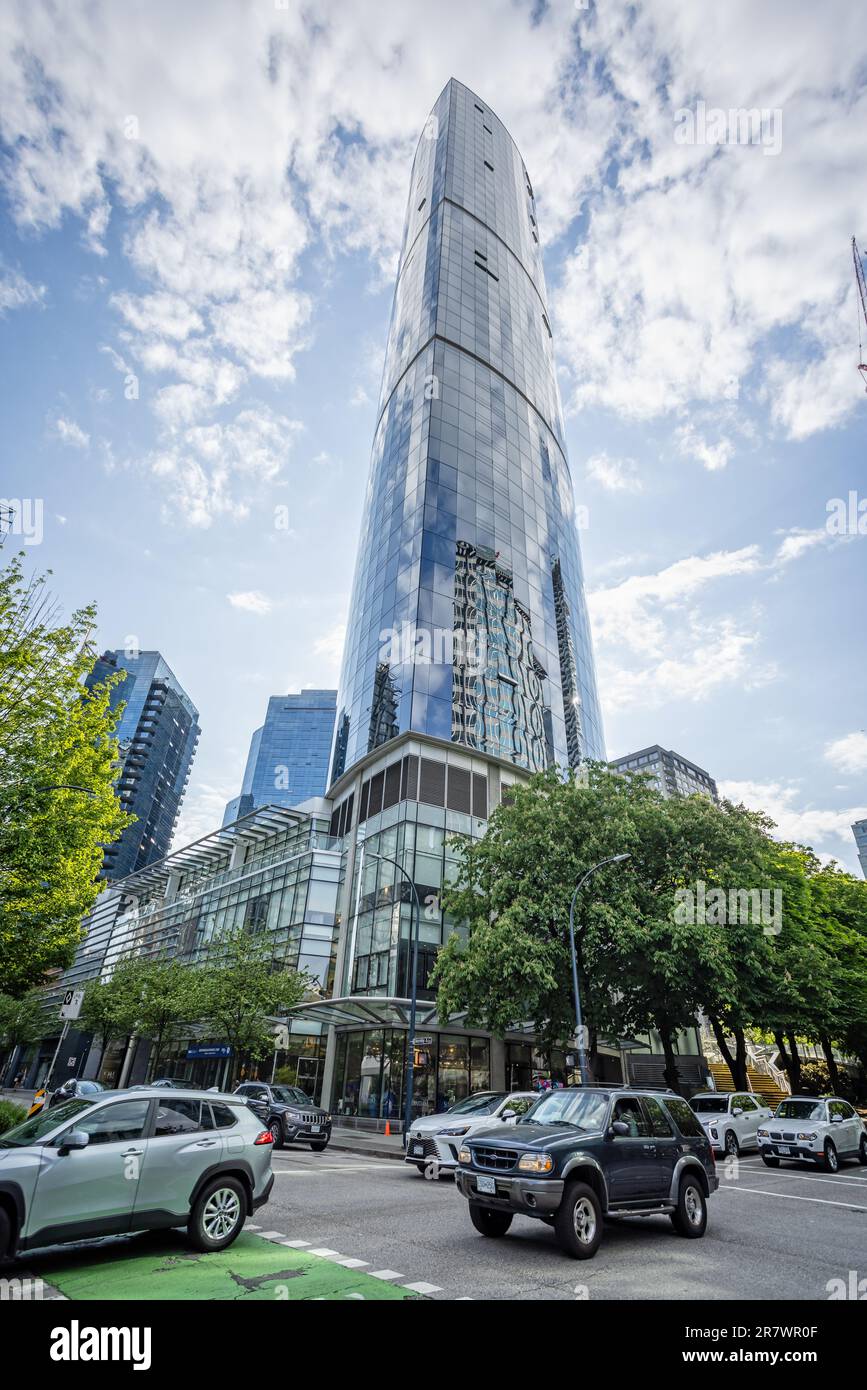 The Wall Centre skyscraper, an amazing modern building in central