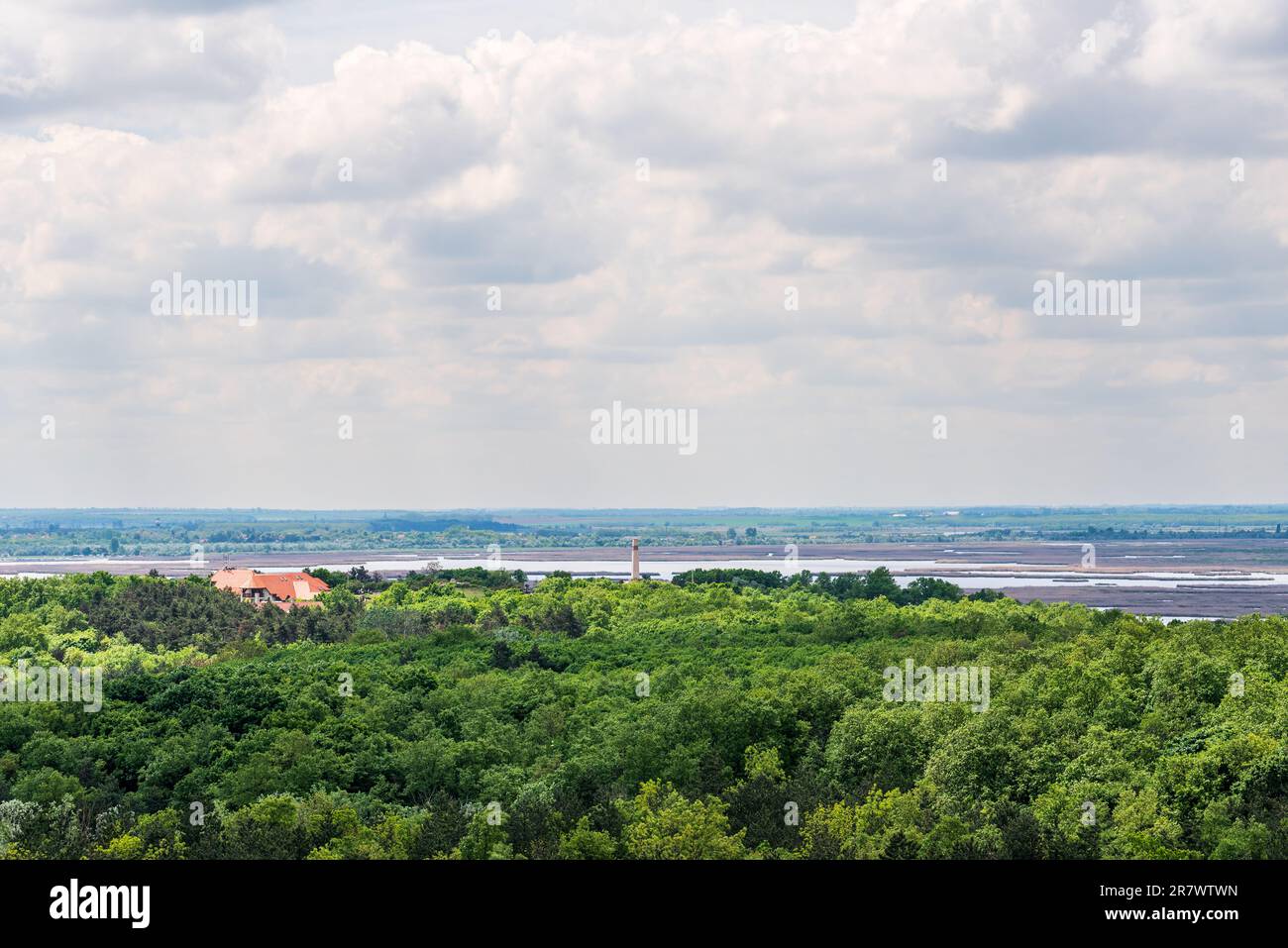 The village of Sukoro in Hungary, view from the lookout. Sukoro is a village in Fejer county, Hungary. Stock Photo