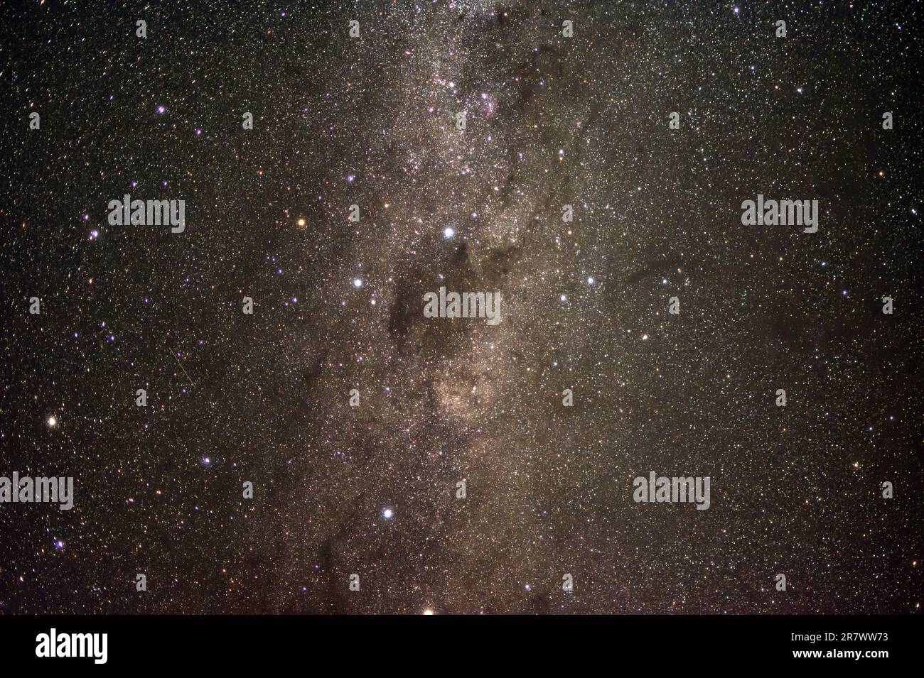 Starry sky over the Atacama Desert in Chile Stock Photo