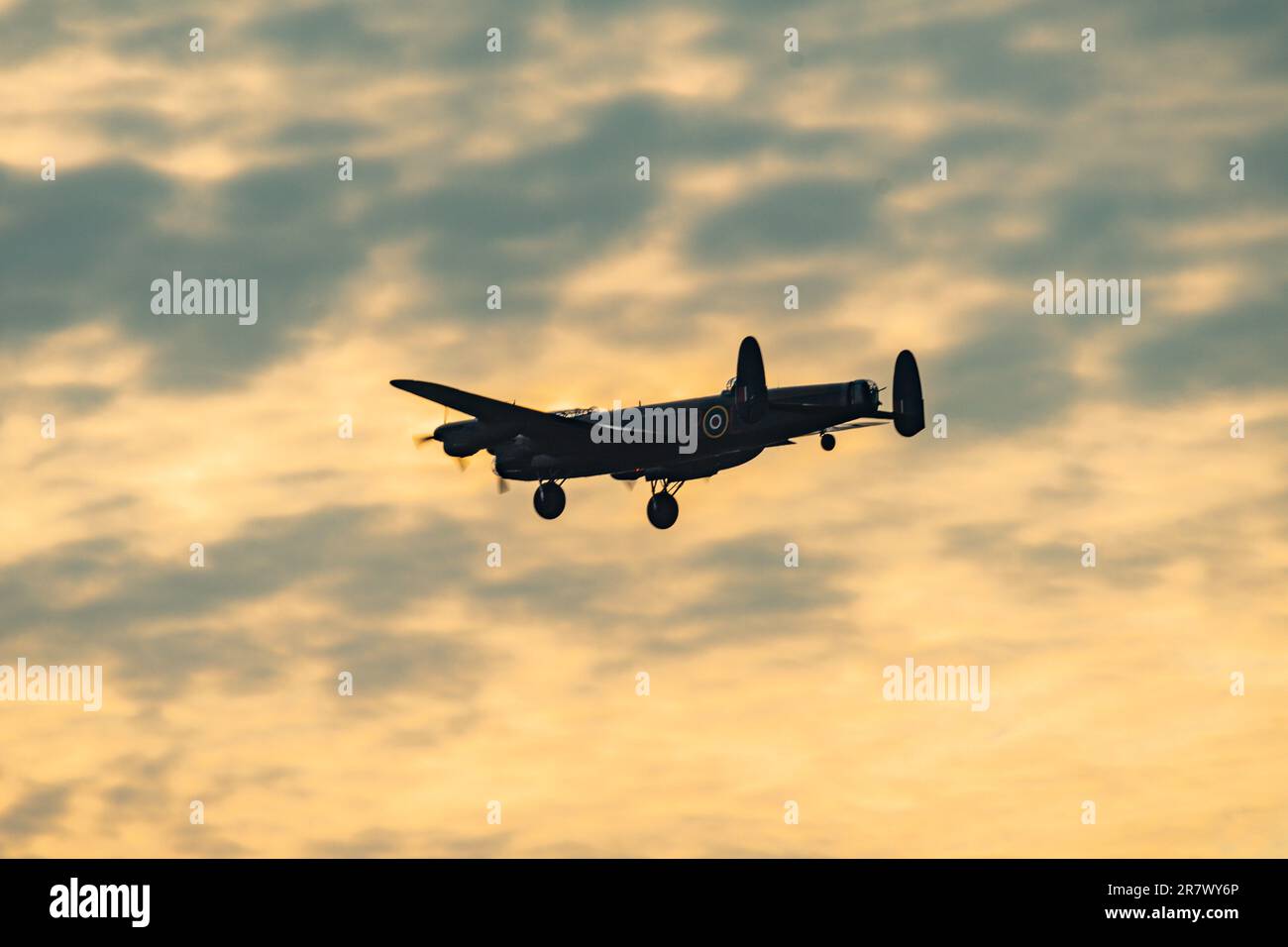 The Battle of Britain Memorial Flight Lancaster returns to RAF