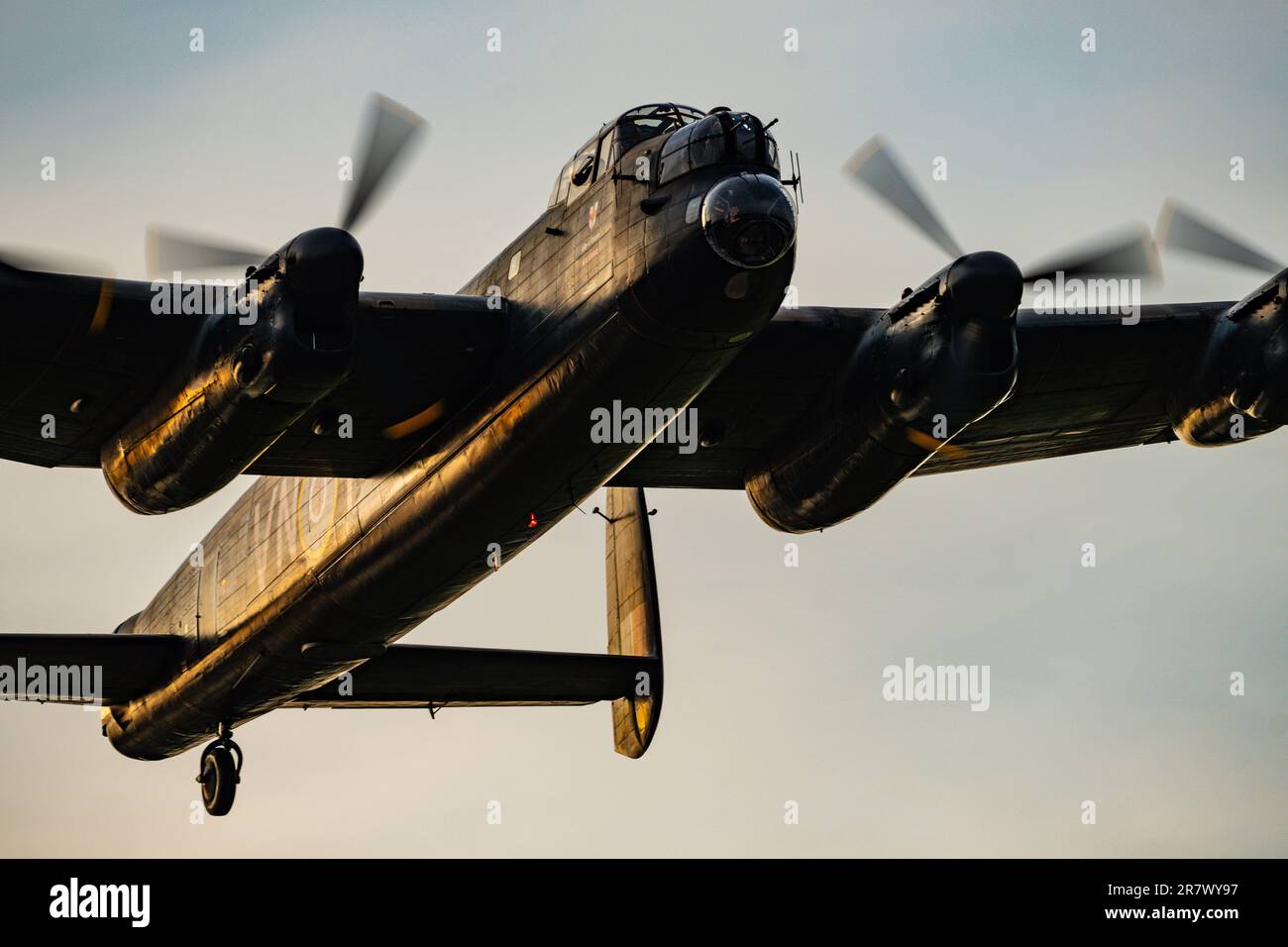 The Battle of Britain Memorial Flight Lancaster returns to RAF