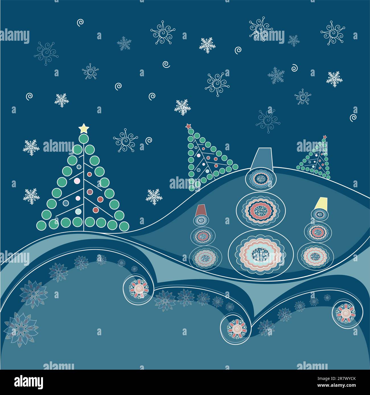 Winter Christmas background. Illustration for design Stock Vector