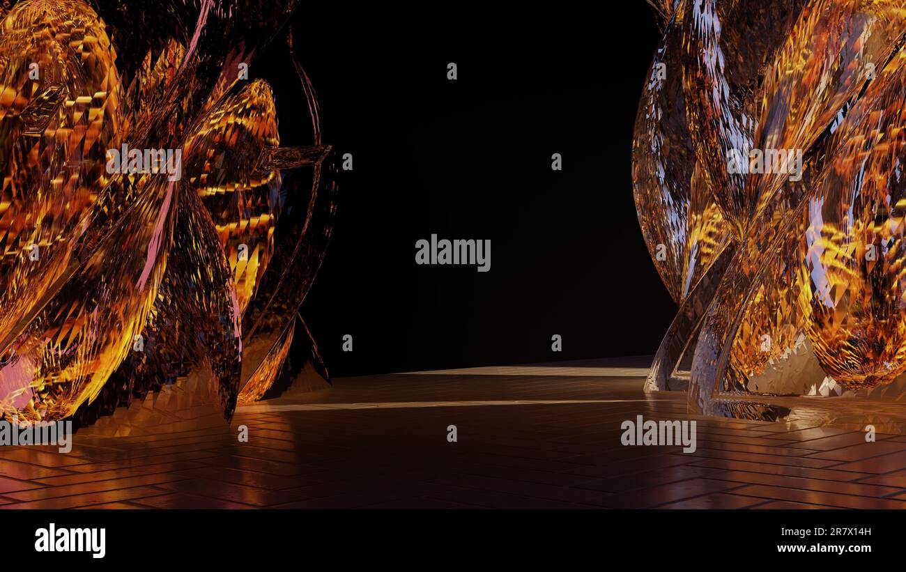 An abstract 3D render illustration created in Blender software, ideal ...
