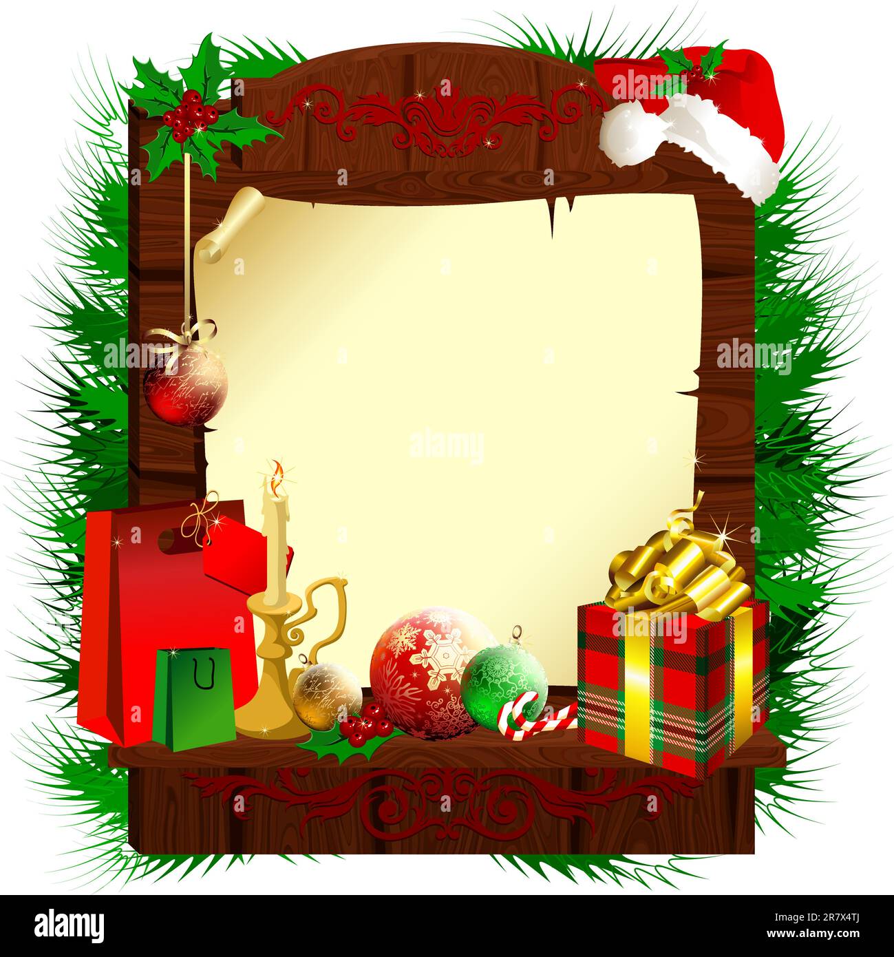 christmas background, this illustration may be useful as designer work Stock Vector