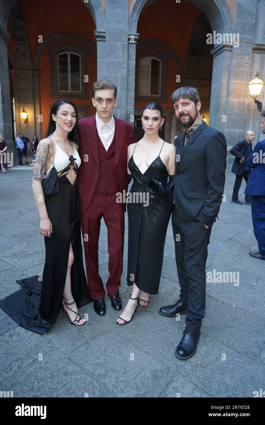 Naples, Italy. 18th June, 2023. Naples Royal Palace Silver Ribbons 2023 Maria Esposito Domenico Cuomo Giovanna Sannino Ivan Silvestrini Credit: Independent Photo Agency/Alamy Live News Stock Photo