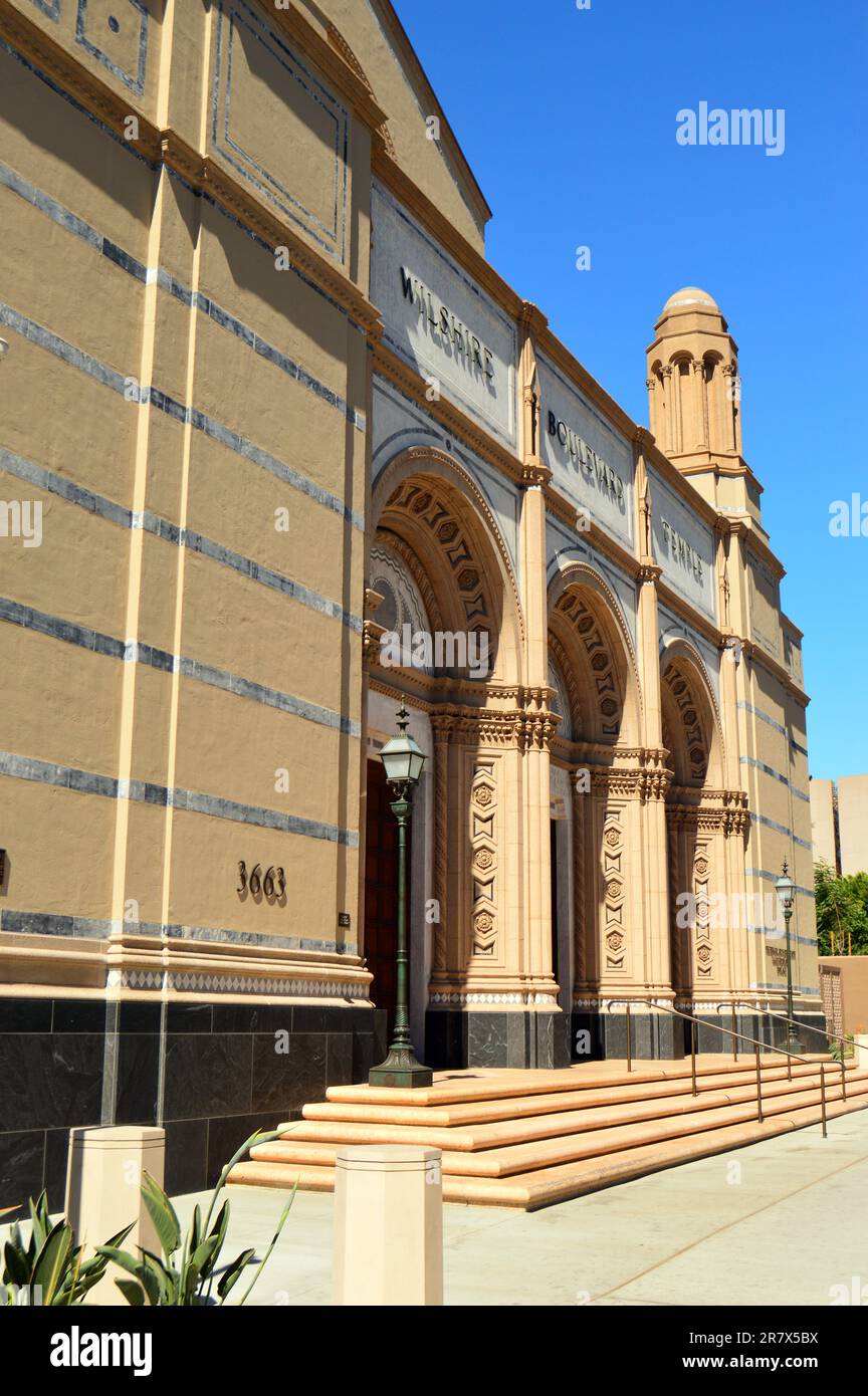 The historic Wilshire Boulevard Temple, a historic Jewish synagogue in the heart of downtown Los Angeles Stock Photo