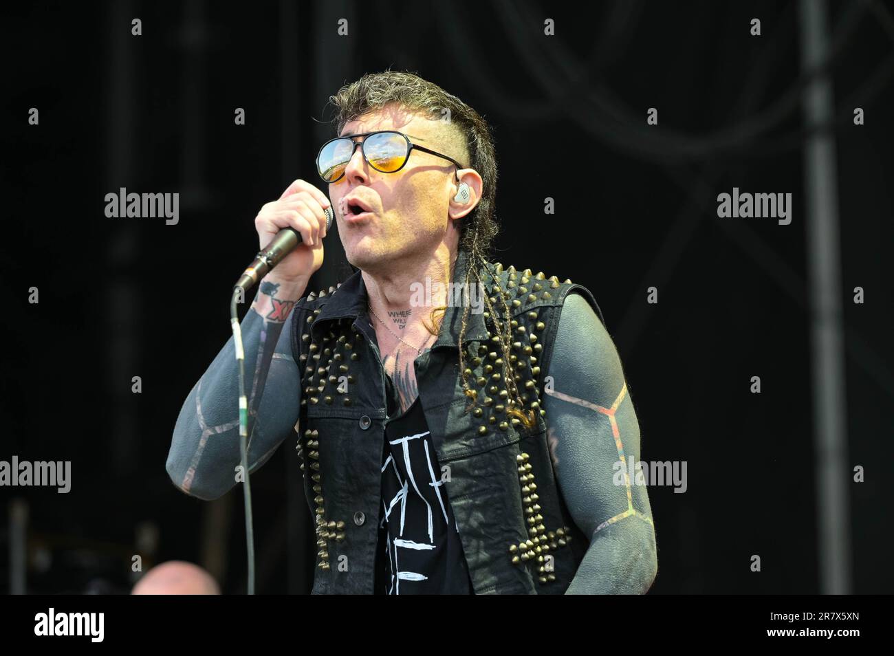 AFI Lead Singer Davey Havok Performs During Day 2 Of The 2023 Bonnaroo 