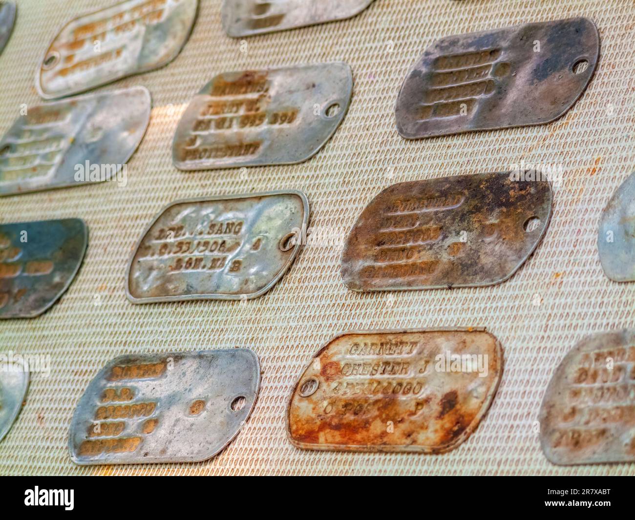 US Army identification tags from the Vietnam war Stock Photo Alamy