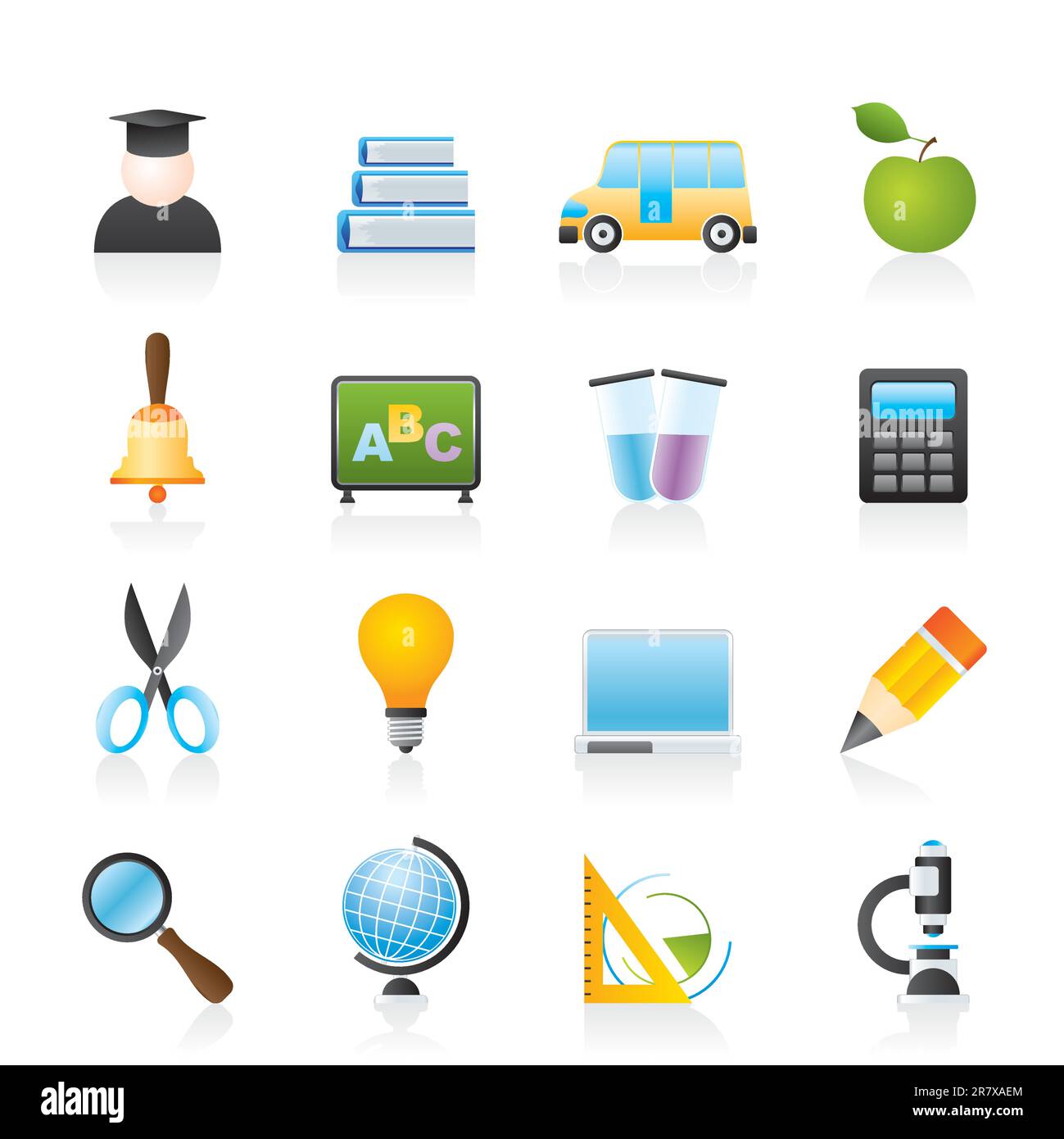 education and school icons - vector icon set Stock Vector Image & Art ...