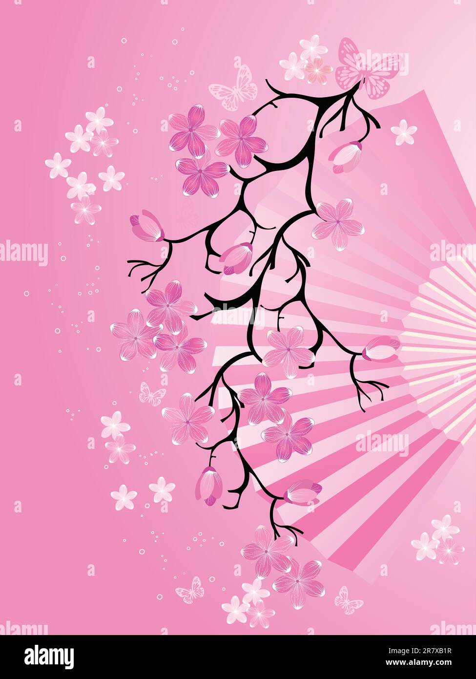 traditional culture, japanese fan, illustration Stock Vector Image