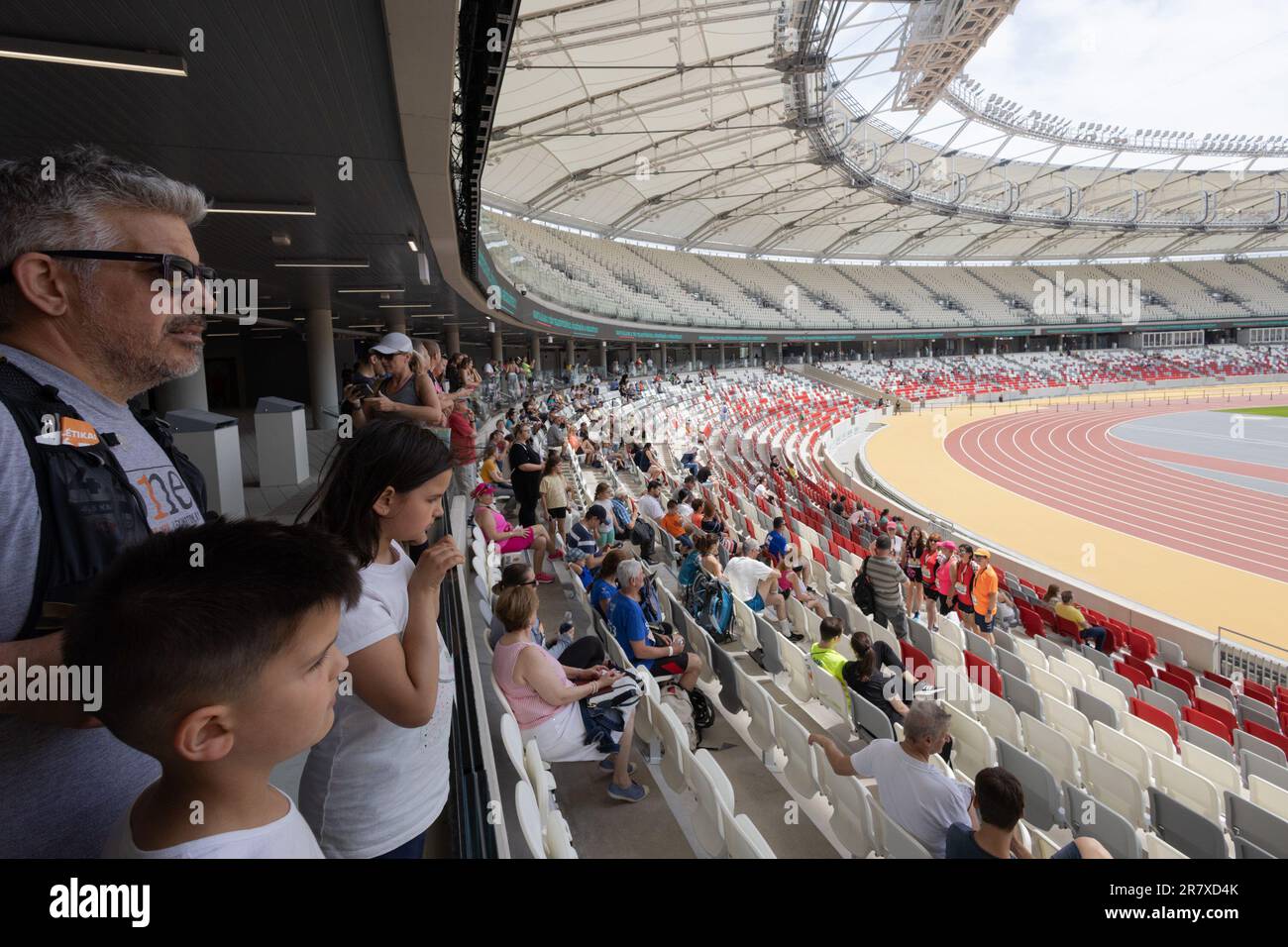 Budapest 17th june 2023 people participate in a family day event in