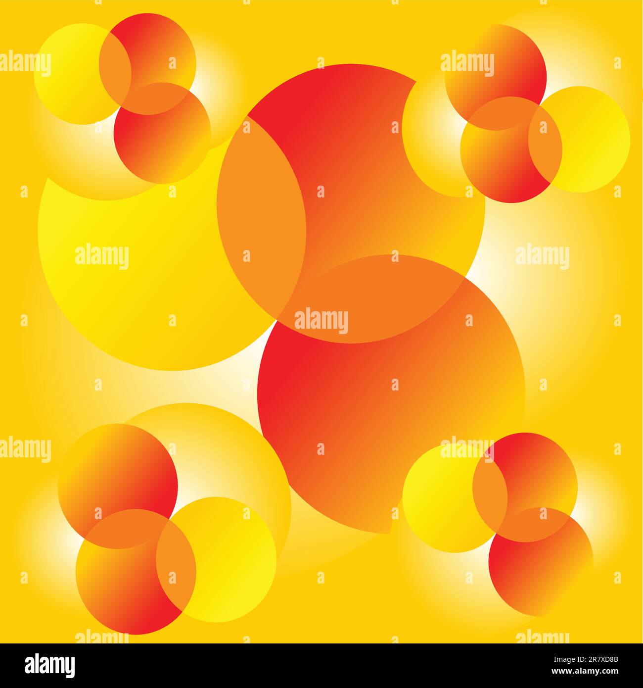 abstract yellow circles background vector illustration Stock Vector