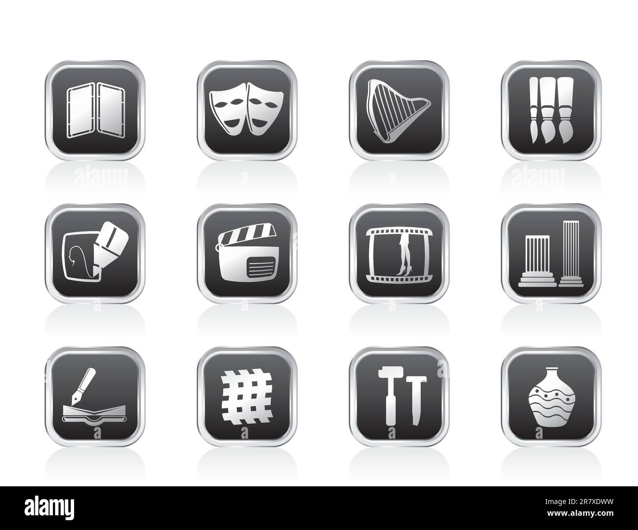 different kind of Arts Icons - Vector Icon Set Stock Vector