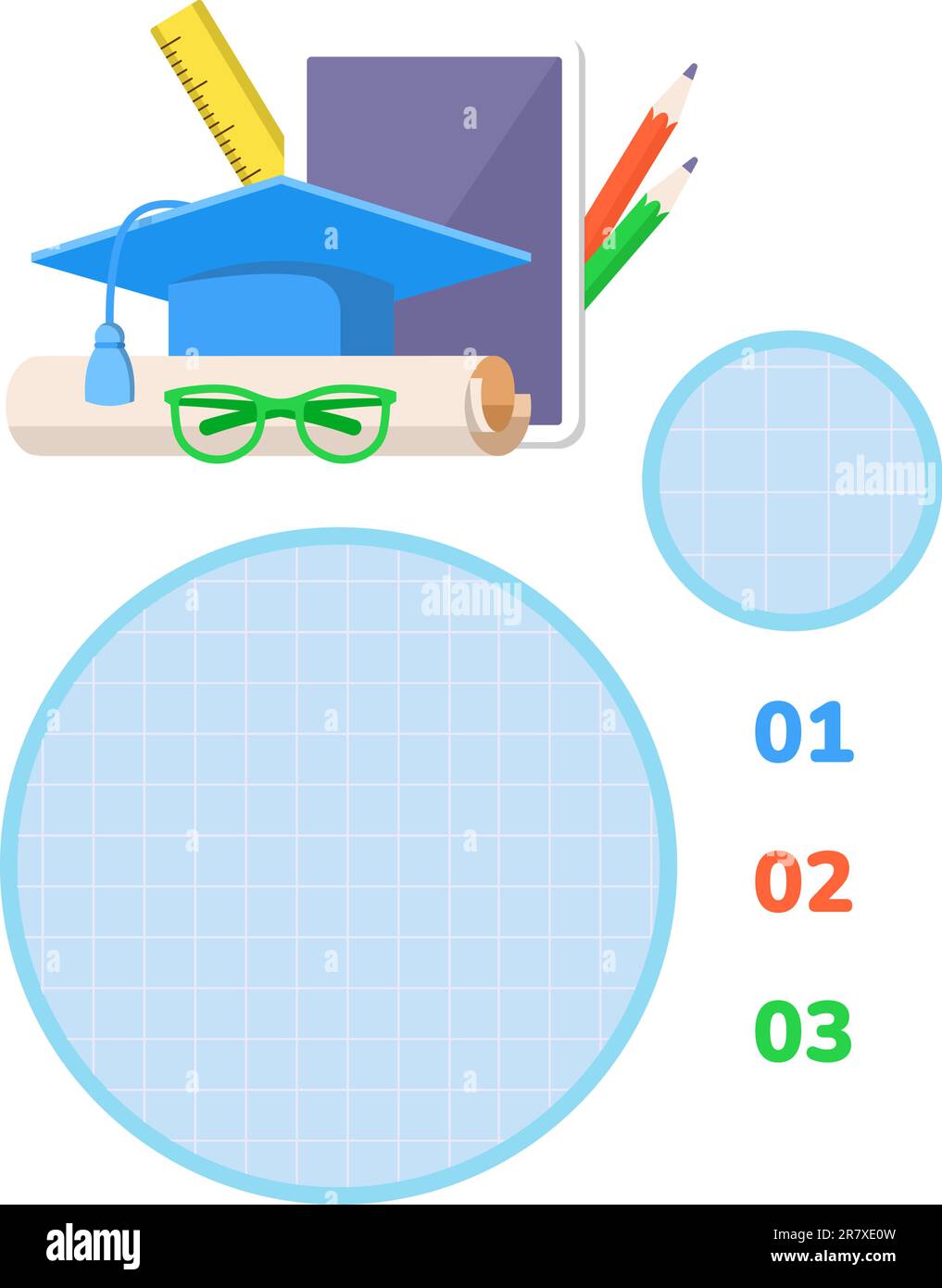 Higher post school qualifications infographic chart design element set